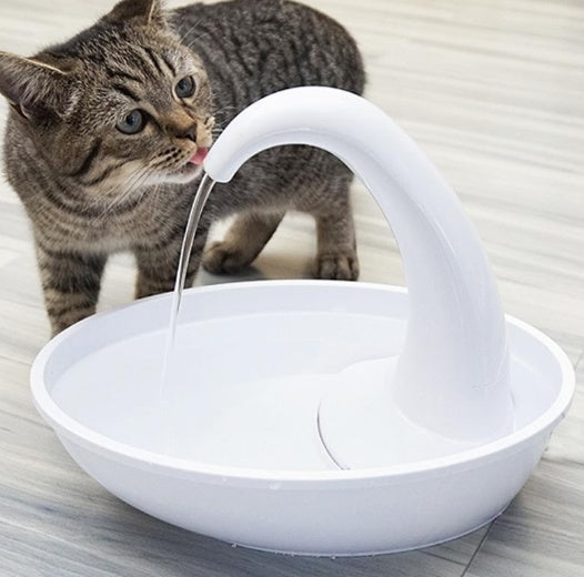 Automatic Swan Pet Cat Water Dispenser Drinking Bowl – Swan-shaped automatic cat water dispenser bowl