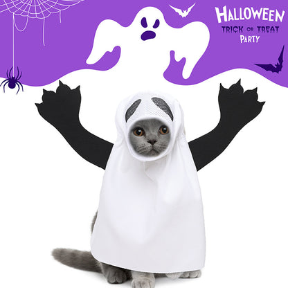 halloween ghost pet costume dog cat holiday party UK Happy Furry