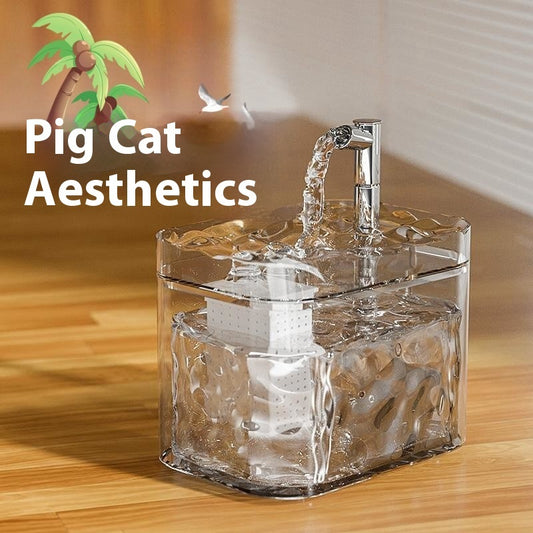 automatic circulation flow cat water fountain kitten drinking UK Happy Furry
