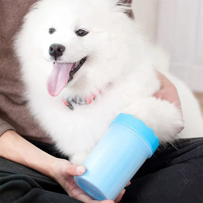 1Pc Pet Plastic Foot Wash Cup XL Large size silicone brush Dog cat clean foot mud removable cleaning Foot