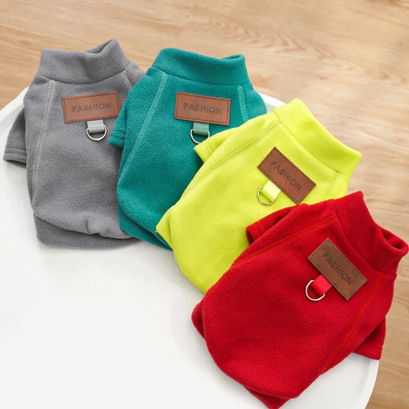 (SET OF 4 )Winter Warm Dog Hoodies Pet Clothes for Small Dogs Fashion Solid Color Puppy Sweatshirt Soft Cat Pullovers  Pet Hoodies Set of 4 – Mix & Match Colours Available | Message Us Before Ordering