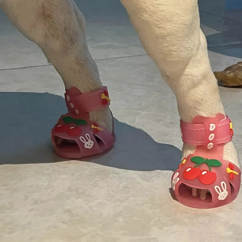 Breathable Pet Shoes Non-Slip Shoes for Small Dogs Trendy Dog Pet Summer Rain Shoes Sandals Waterproof Dog Shoes Dog Supplies   | FREE SHIPPING