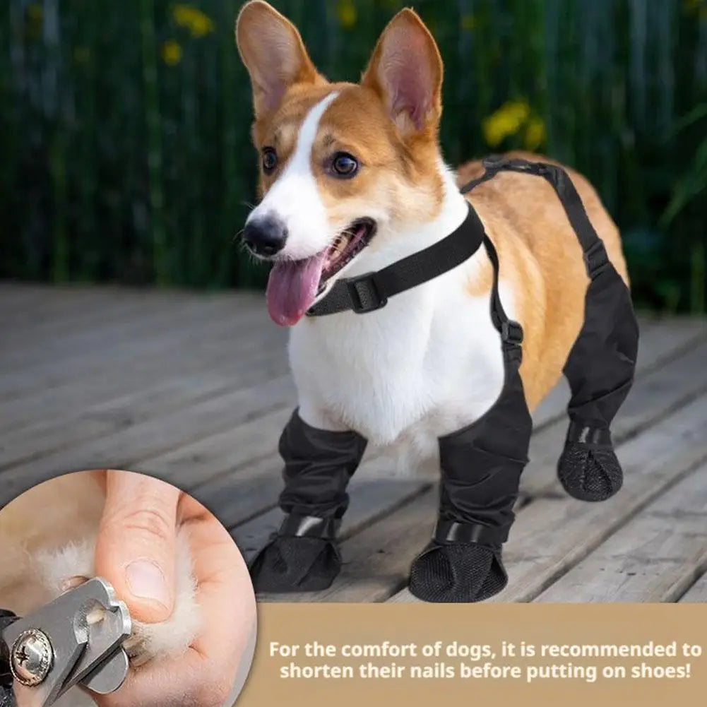 Pets Dogs Shoes Rain Boots Outdoor Waterproof Anti-Slip Boots Adjustable Soft Walking Dog Boots French Bulldog Pet Supplies ﻿   | FREE SHIPPING