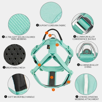SMALL COMBINATION Pet Harness No Pull Nylon Reflective Dog Harness Adjustable Comfortable Control Walking Running accessories