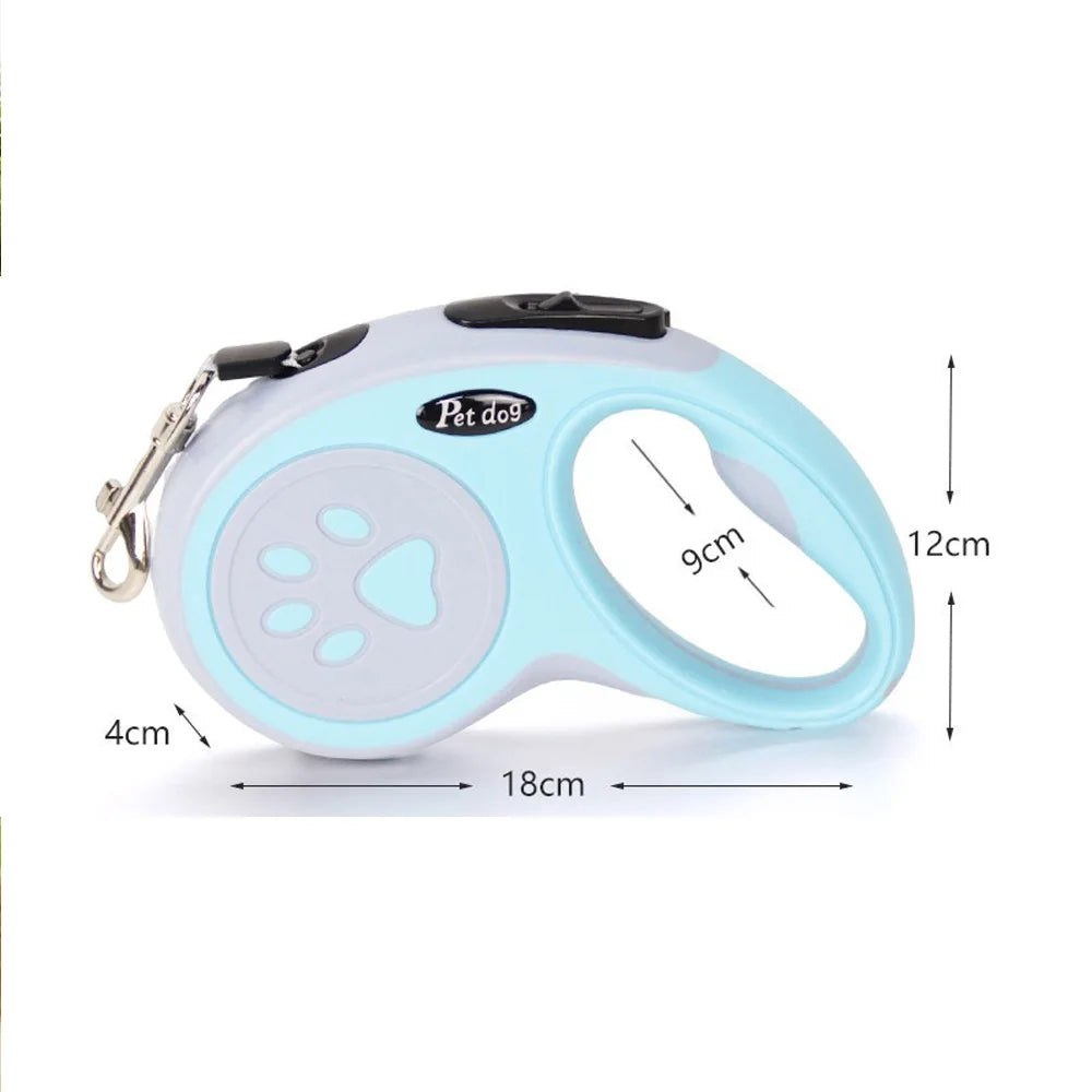 Auto Extending 5M Pet Leash, Comfortable Grip Outdoor Walking Lead for Dogs and Cats