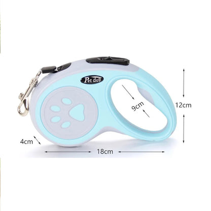 Auto Extending 5M Pet Leash, Comfortable Grip Outdoor Walking Lead for Dogs and Cats