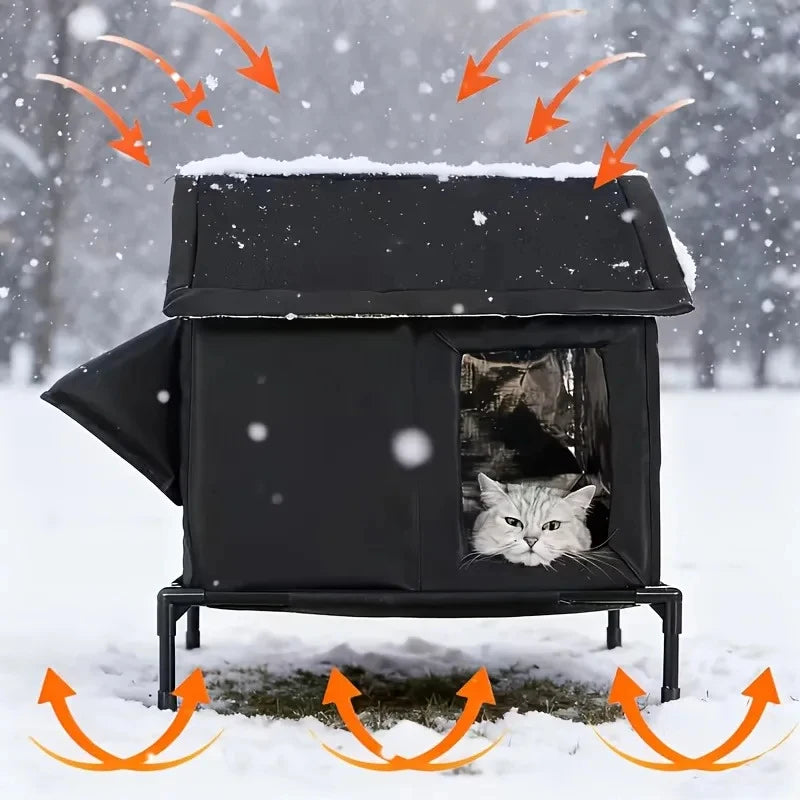 premium insulated thermal cat nest outdoor shelter stray cat house UK Happy Furry