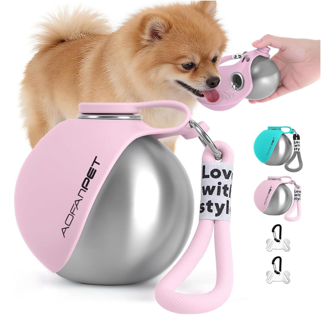 Creative Portable Outdoor Pet Stainless Steel Water Cup Small Dog Water Bottle – Creative stainless steel portable water bottle for small dogs