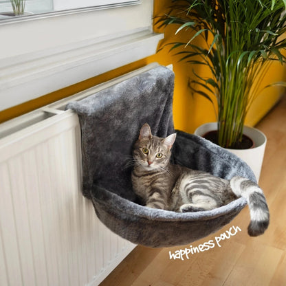 cat radiator bed warm faux fur kitten cradle hammock winter UK Happy Furry