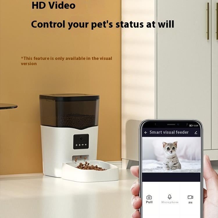 cat food automatic timing feeder video interactive pet UK Happy Furry