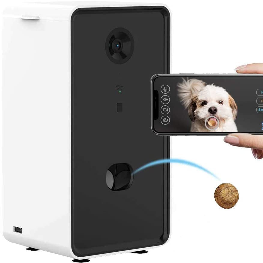 smart pet feeder interactive toy treat dispensing UK Happy Furry