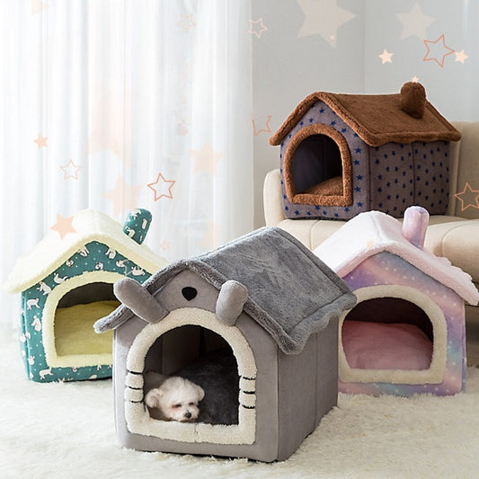 pet bed small dog teddy cat four seasons universal dog house UK Happy Furry