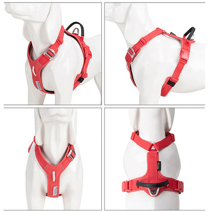 SMALL COMBINATION Pet Harness No Pull Nylon Reflective Dog Harness Adjustable Comfortable Control Walking Running accessories