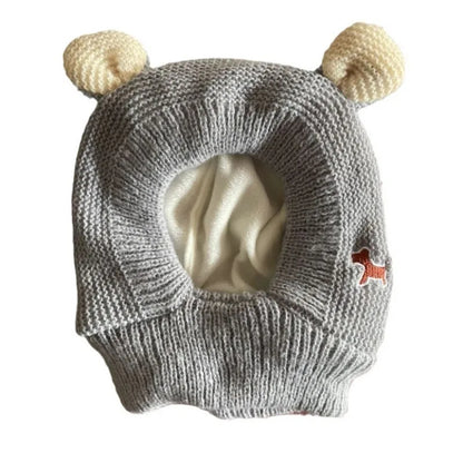 winter dog ear muffs hat windproof noise protection knitted small puppy UK Happy Furry
