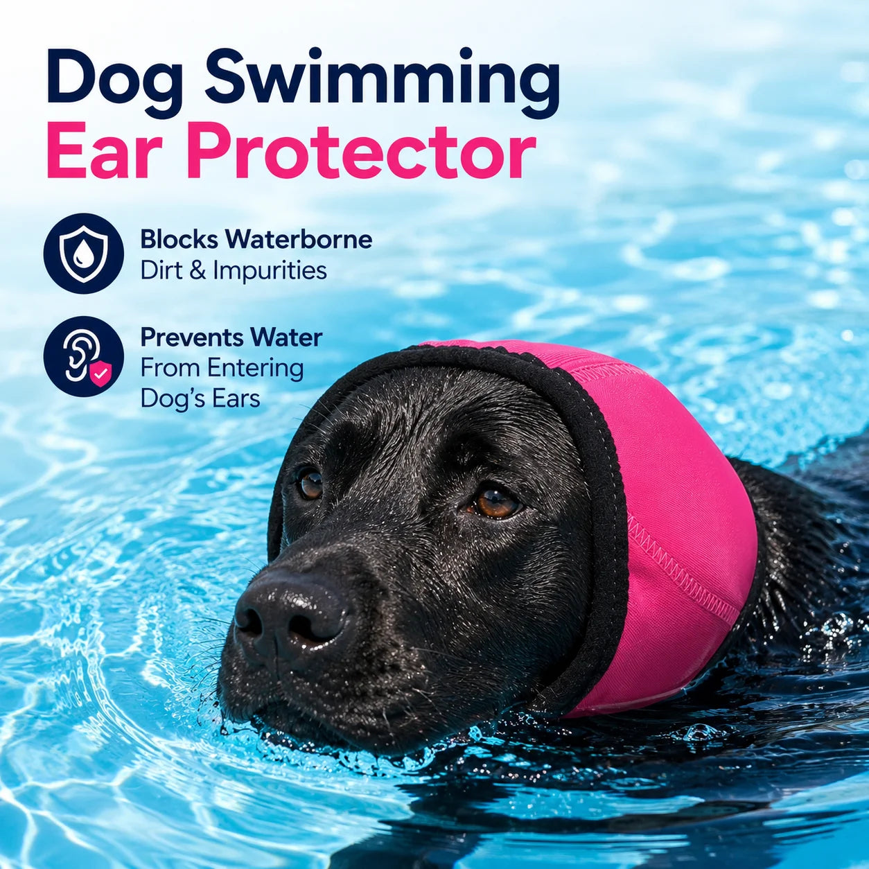 New Dog Noise Reduction Sound Insulation Ear Muffs Swimming Waterproof Headgear Puppy Emotional Soothing Headgear Dog Supplies