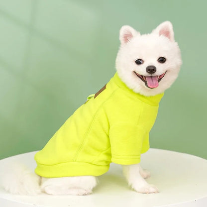 (SET OF 4 )Winter Warm Dog Hoodies Pet Clothes for Small Dogs Fashion Solid Color Puppy Sweatshirt Soft Cat Pullovers  Pet Hoodies Set of 4 – Mix & Match Colours Available | Message Us Before Ordering