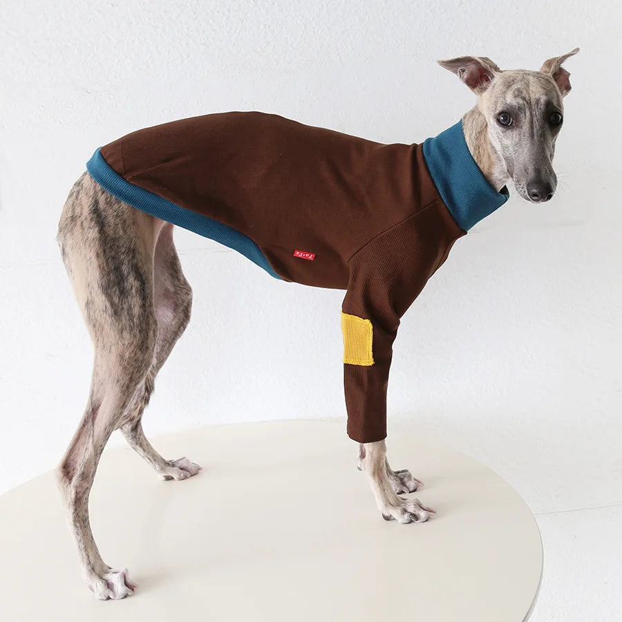 2 legged slim fit knitted whippet sweatshirt long sleeve winter pajamas UK Happy Furry