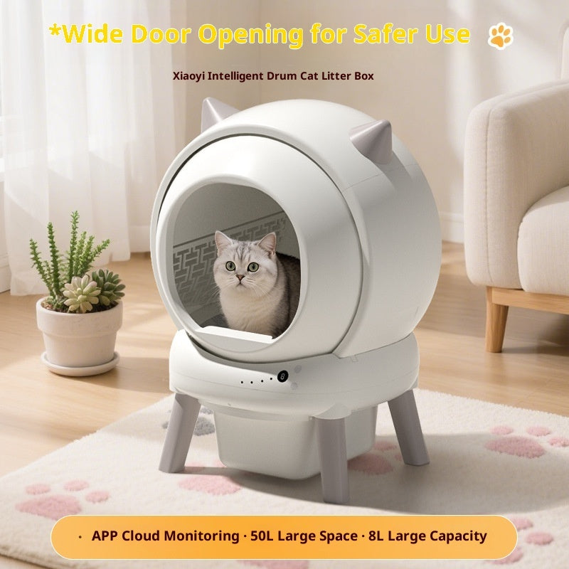 automatic smart roller cat litter box self cleaning rotating toilet UK Happy Furry