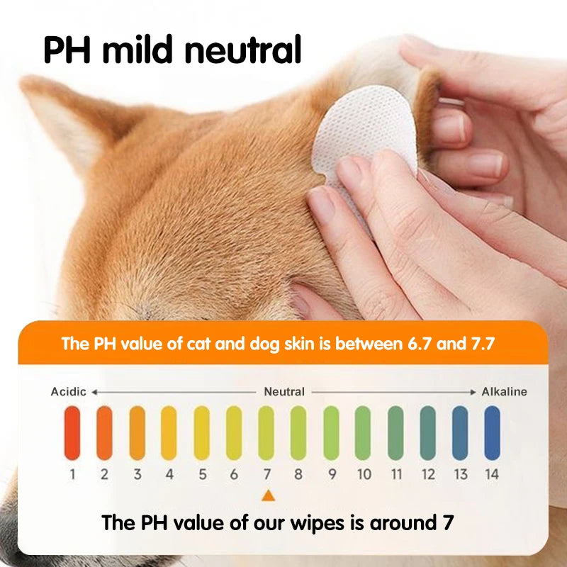 130/260 PCS Pet Eye Wipes Cats And Dogs Tear Mark Wet Wipes Cats And Dogs Universal No Irritation Cleaning Products Canned Wipes