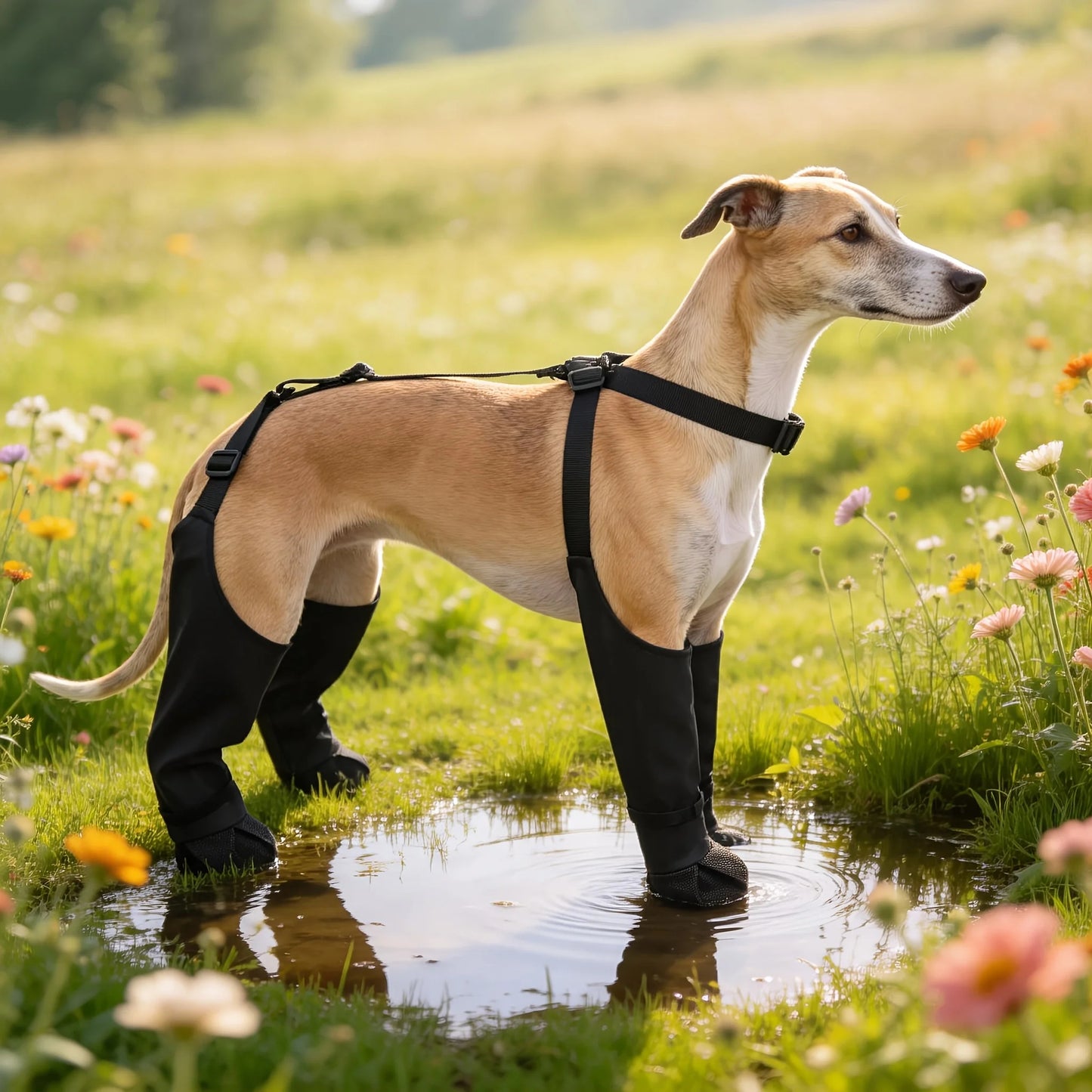 Adjustable Pet Rain Boots, Non-slip Breathable Dog Shoes with Safety Buckles for Paw Protection, Lightweight and Easy to Wear   |FREE SHIPPING