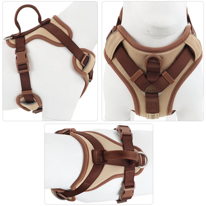 New Chocolate color luxury Dog Harness no pull for large Small dogs Adjustable Chest Strap dog harness