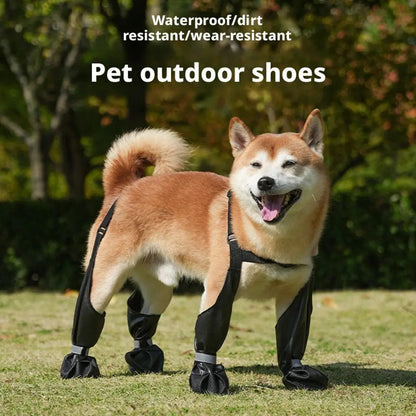 Pets Dogs Shoes Rain Boots Outdoor Waterproof Anti-Slip Boots Adjustable Soft Walking Dog Boots French Bulldog Pet Supplies ﻿   | FREE SHIPPING
