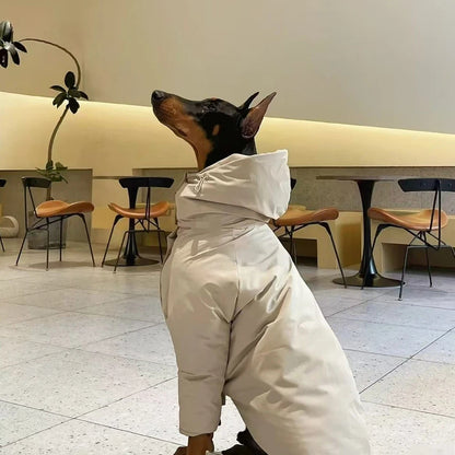 Winter Windproof Cotton Padded Jacket for Large Dogs Doberman German Shepherd Alaskan Malamute Outdoor Warm Coat
