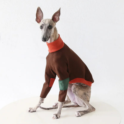 slim fit knitted dog winter sweatshirt long sleeve whippet pajamas knitwear UK Happy Furry