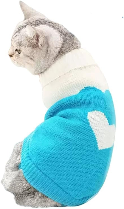 Knitted Turtleneck Sweater for Small Dogs & Cats — Size L
