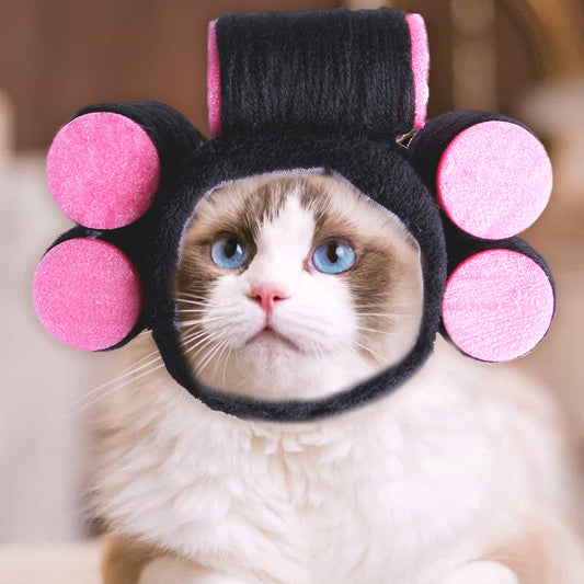 curly hair pet hat cat funny dress up UK Happy Furry