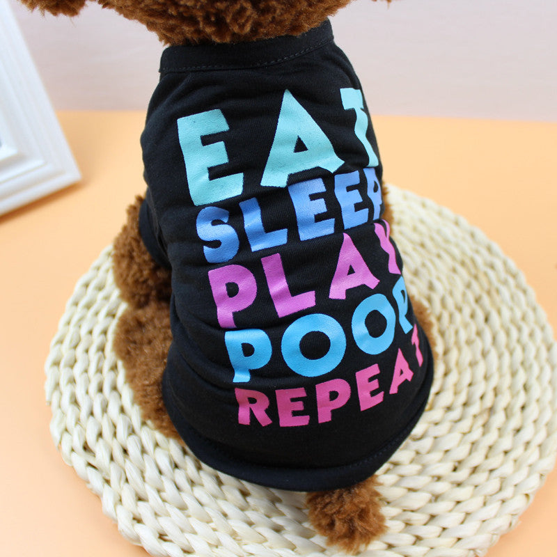 pretty girls love my pet slogan vest dog clothing UK Happy Furry