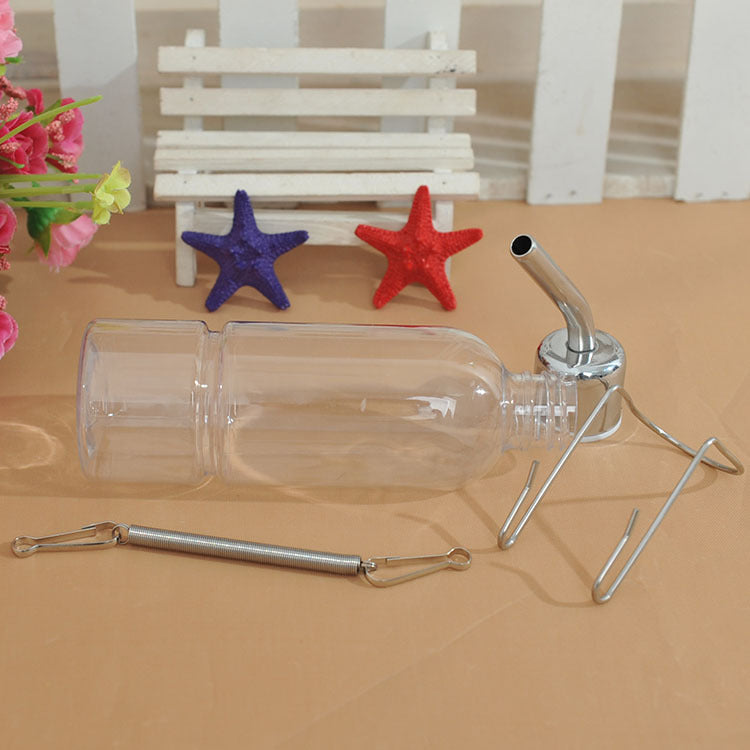 hanging water feeder bottle small animal drinking pet accessory UK Happy Furry