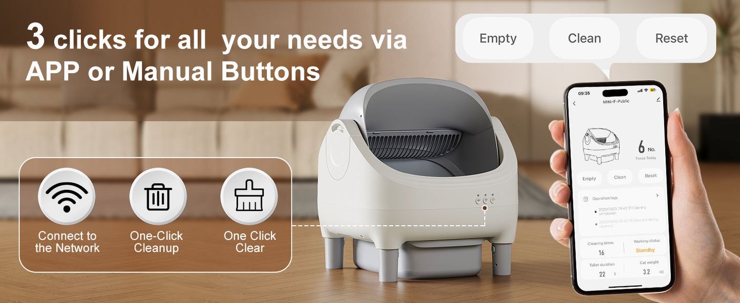 Open-top automatic cat litter box