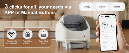 Open-top automatic cat litter box