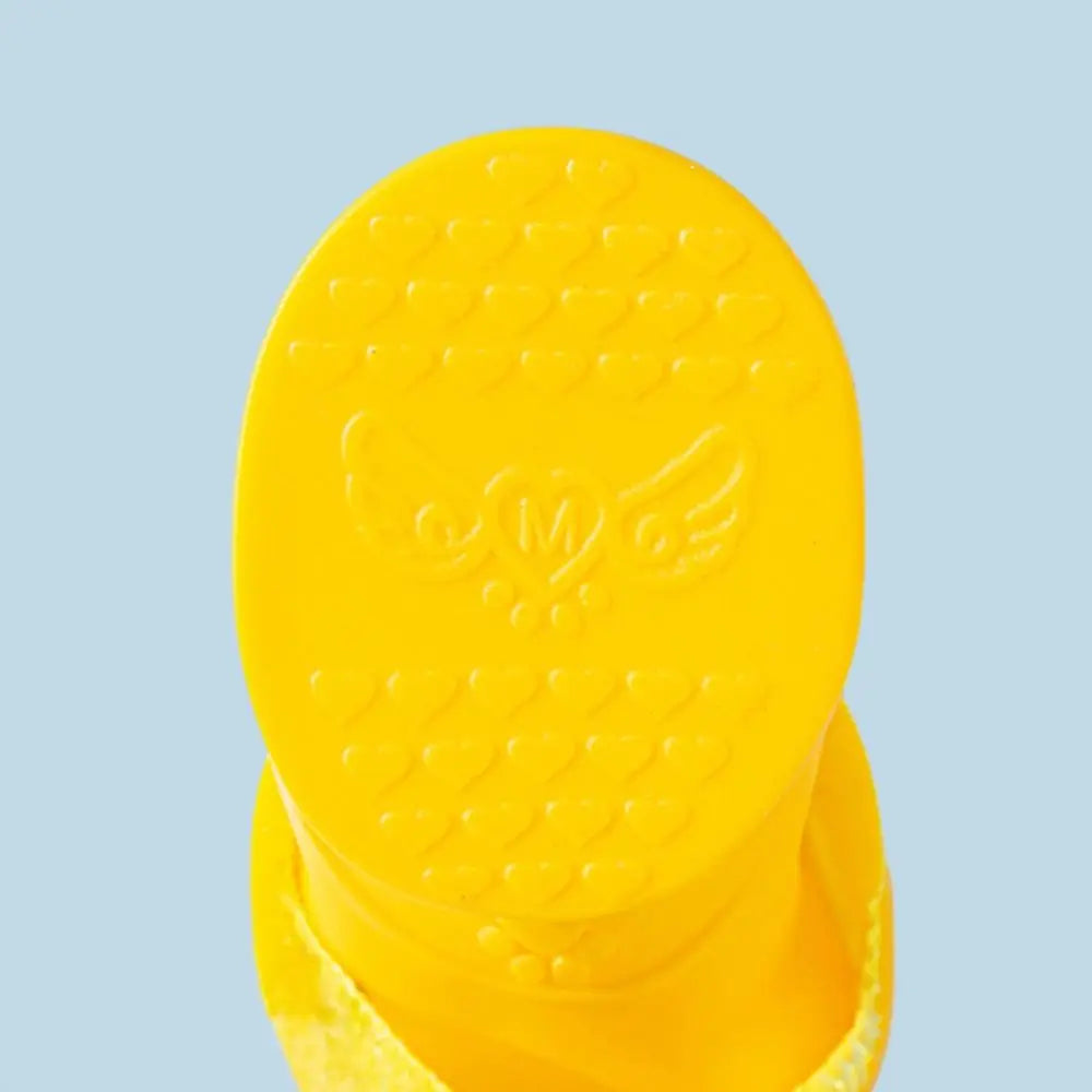 4Pcs Cartoon Cute Pet Silicone Rain Boot Portable Dog Shoes Anti Slip Waterproof Foot Cover Outdoor Pet Paw Protector Pet Shoes   | FREE SHOPPING