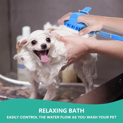 Pet Dog Bath Tool, Bath Brush, Comb, 2-In-1 Cleaning Baths Silicone Hose Nozzle, Handheld Massage Brush, Pet Cleaning Baths Tool