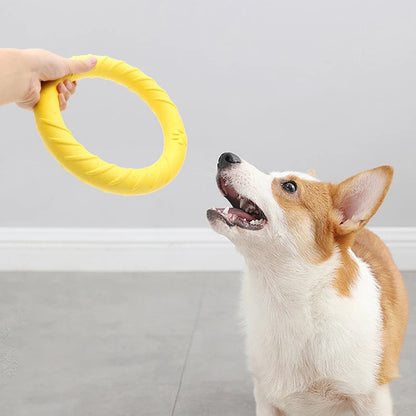 Dog Ring Toys Pet Flying Disk Training Ring Puller Anti-Bite Floating Interactive Supplies Dog Aggressive Chewing Toys 2026