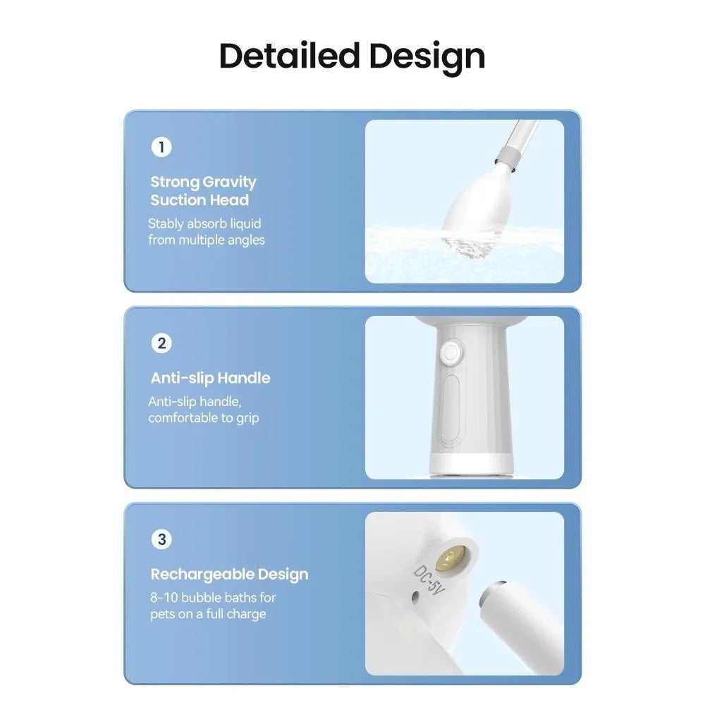 Electric Pet Bathing Machine Shampoo Convenient Dog Cleaning Soap Dispenser Easy To Use Wireless Automatic Foam Sprayer