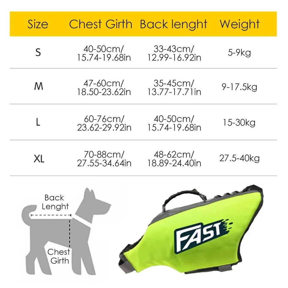Pet Swimming Life Jacket Safety Vest for Dogs Swim Fashion Adjustable Reflective in Pool or Surfing Drifting Dog Life Vest   | FREE SHIPPING