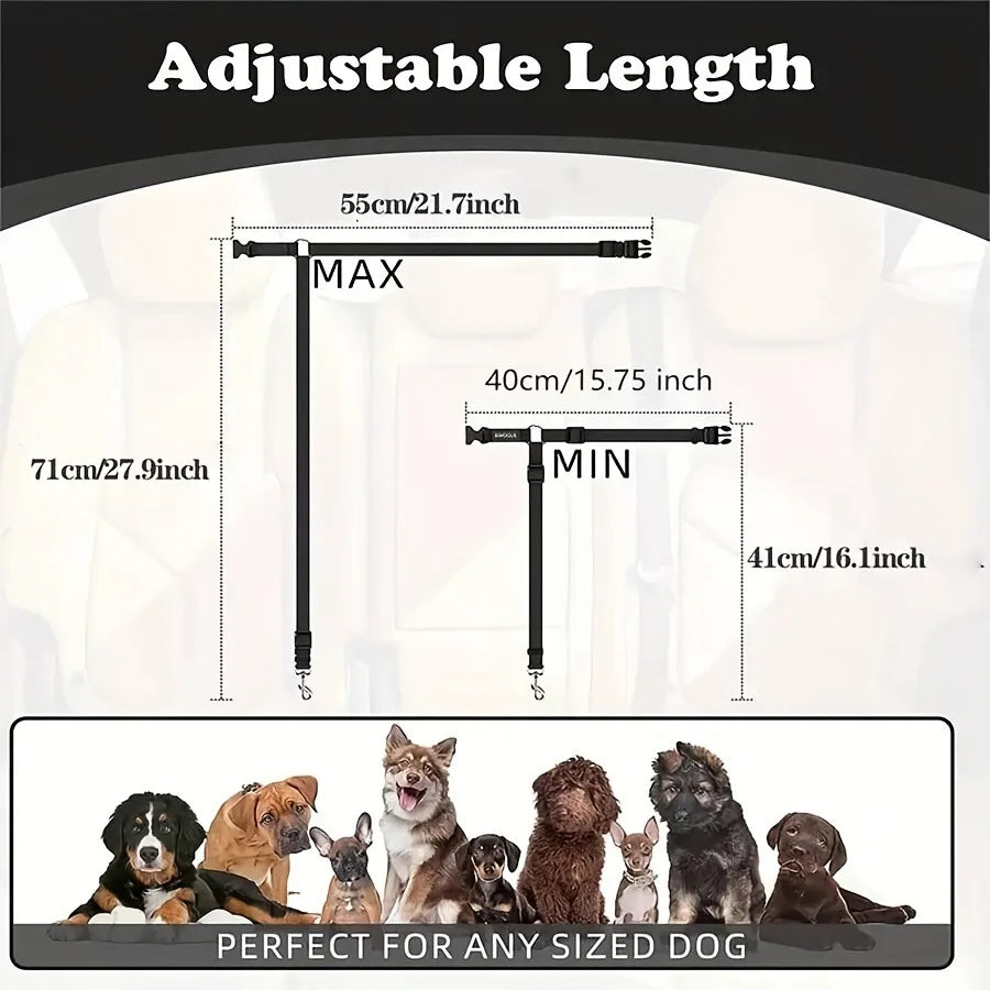 Dog Seat Belt for Vehicle SecurePet Car Tether Safety Leash for Dogs ,Dog Seatbelt Tether Dog Accessories