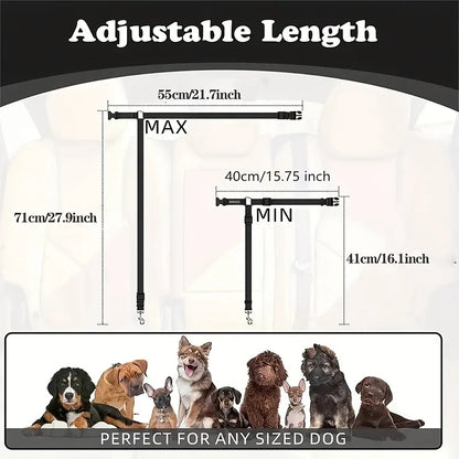Dog Seat Belt for Vehicle SecurePet Car Tether Safety Leash for Dogs ,Dog Seatbelt Tether Dog Accessories