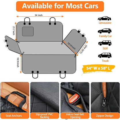 Dog Car Seat Cover Scratch-Proof Waterproof Seat Cover Dog Seat Cover for Dogs Pet Car Seat Protector