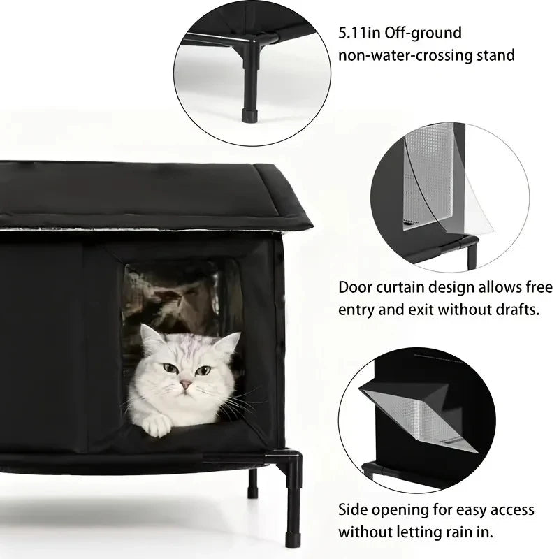Winter Warm Cat Nest Pet Kitten Nest Insulated Thermal Insulation Outdoor Cat Shelter Stray Cat House Floor Cave Cat Tent