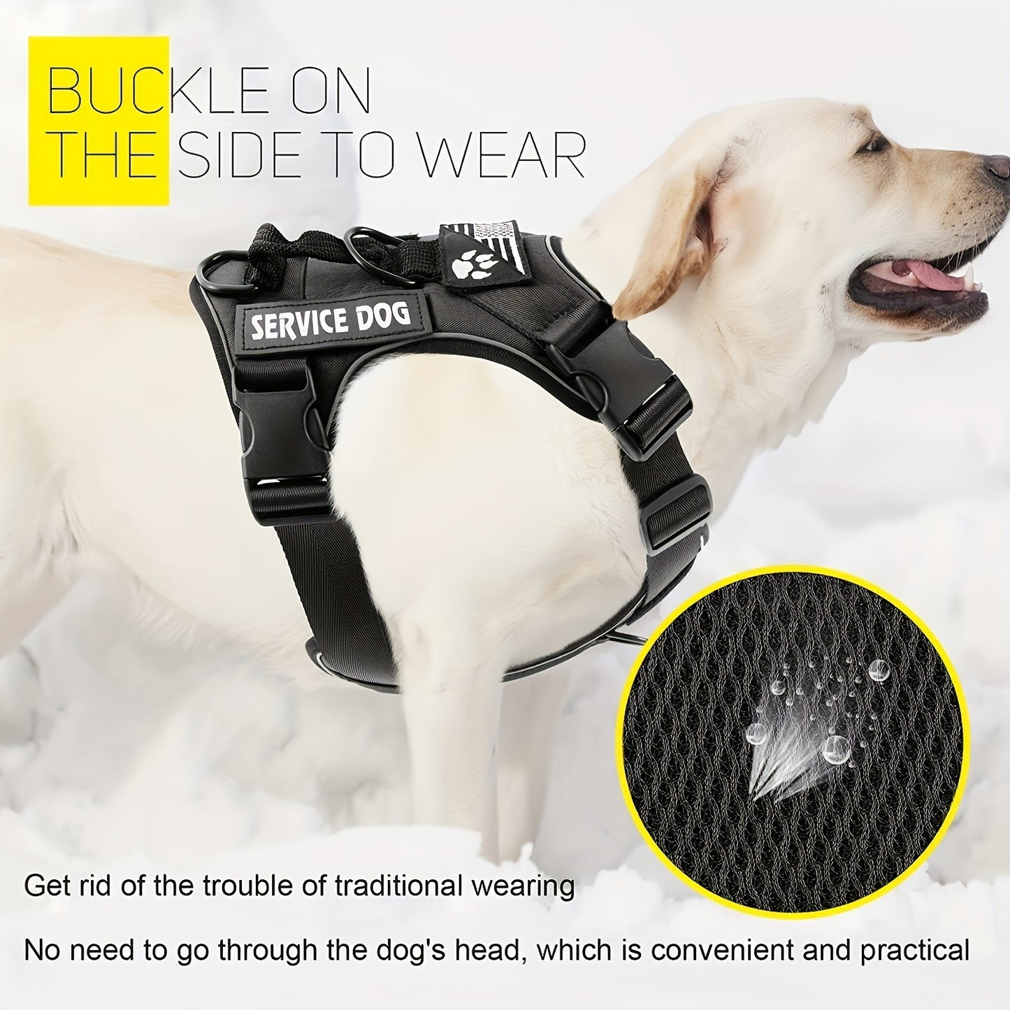 large dog tactical chest strap vest harness UK Happy Furry