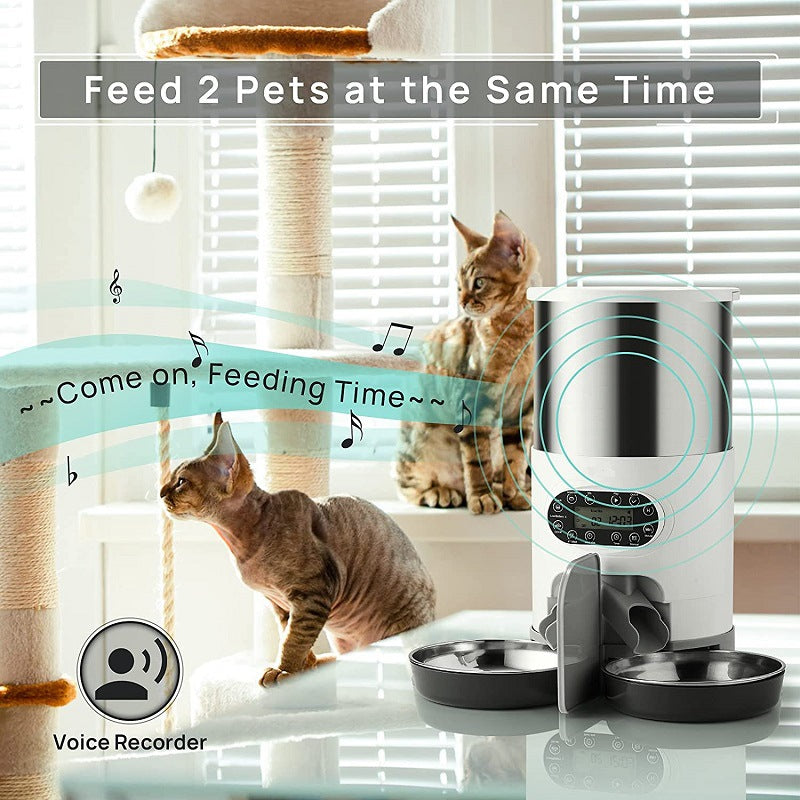 automatic chique pet feeder stylish smart dispenser UK Happy Furry