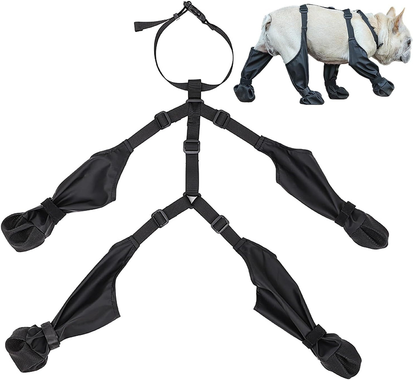 dog boot leggings suspenders waterproof paw protector socks winter UK Happy Furry