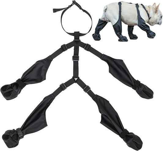 dog boot leggings suspenders waterproof paw protector socks winter UK Happy Furry