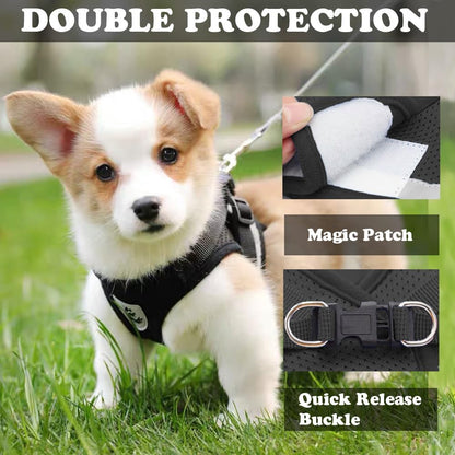 Soft Mesh No Pull Cat Harness and Lead Set for Walking, Escape Proof Kitten Vest Harnesses for Small Dogs/Cats/Animals Rabbit, Cool Cat Dog Collar with Leash   |  FREE SHIPPING