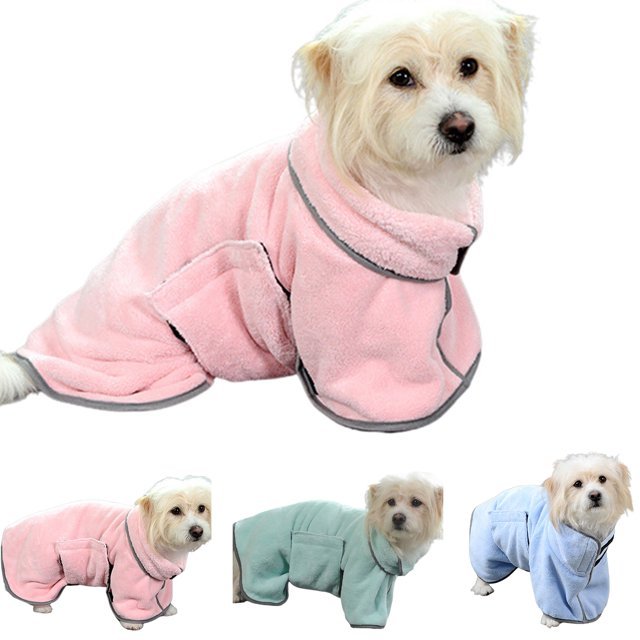 quick drying microfiber pet absorbent towel dog bathrobe cats UK Happy Furry