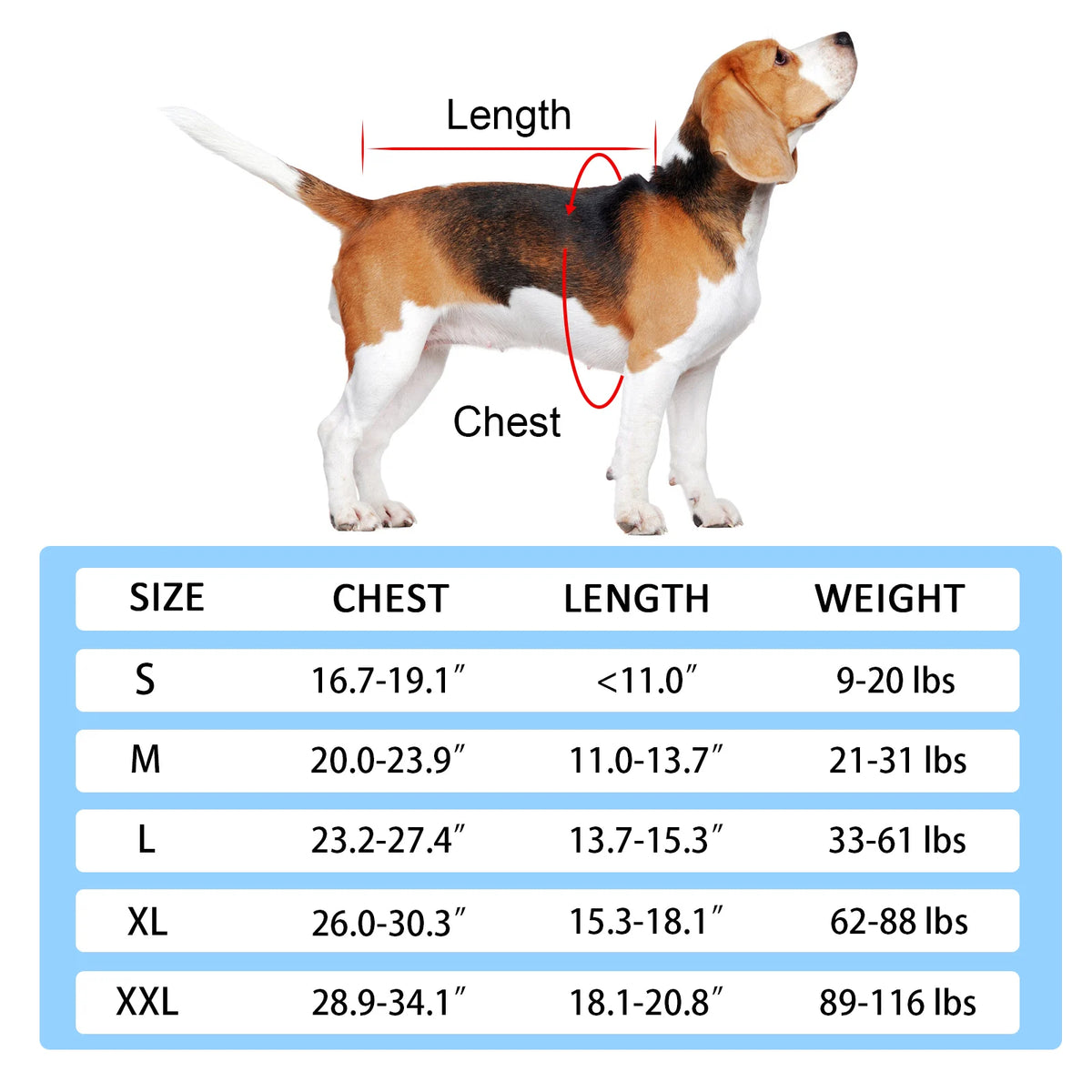 Coodeo Dog Back Brace Back Pain Relief Adjustable Dog Spinal Support Harness 8 Sturdy Plastic Strips Size S-XXL for 9-116 lbs